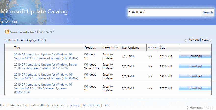 KB4507469 Windows 10 1809 Cumulative Update - 09 July 2019 - Image 1