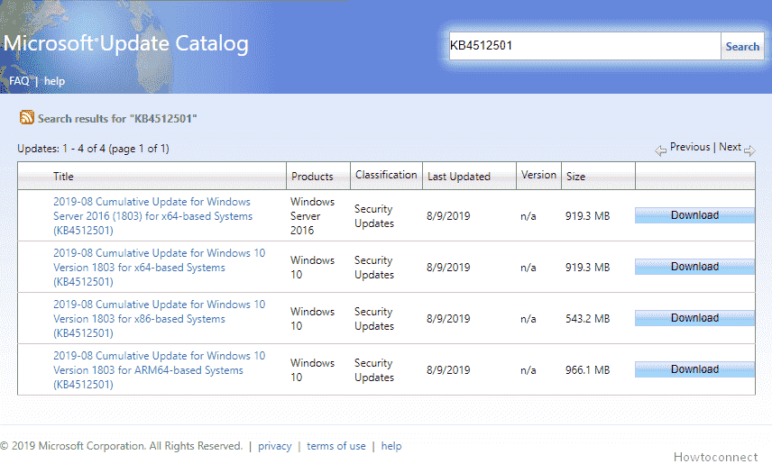 KB4512501 Windows 10 1803 17134.950 Cumulative Update - 13 August 2019 - Image 1