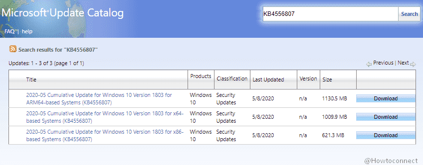 KB4556807 Windows 10 1803 17134.1488 update