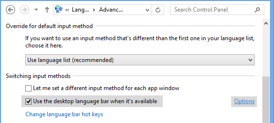 How to Remove Input Language Indicator Icon from Taskbar Area