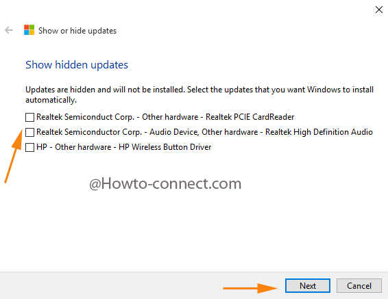 List of hidden updates that can be set to install automatically