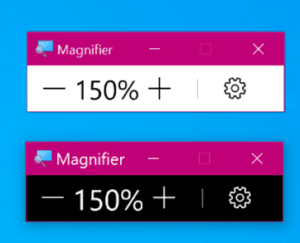 Magnifier UI text size options