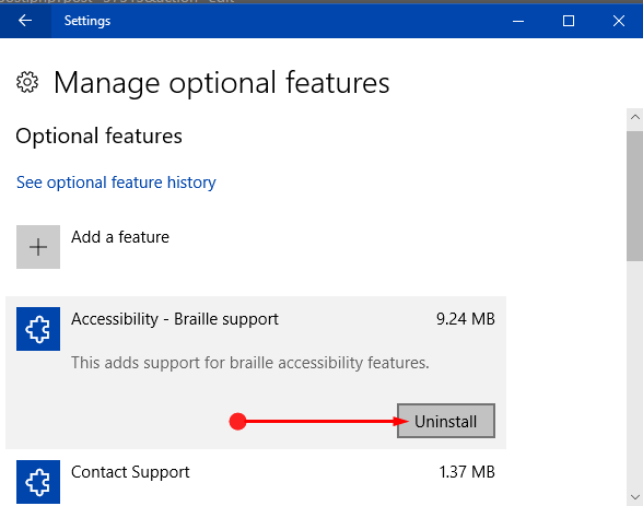 Manage Optional Features on Windows 10 Image 5