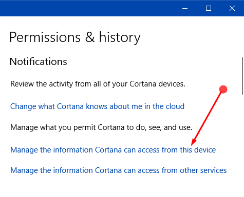 Manage Permissions for Cortana in Windows 10 Pics 6