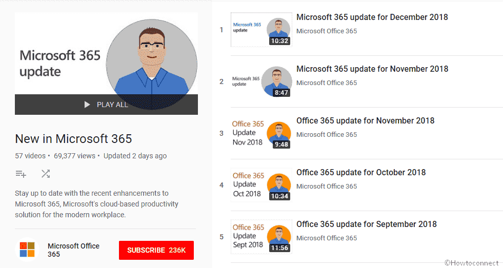 Microsoft 365 Update All Videos, 2018 Transcript and Resources