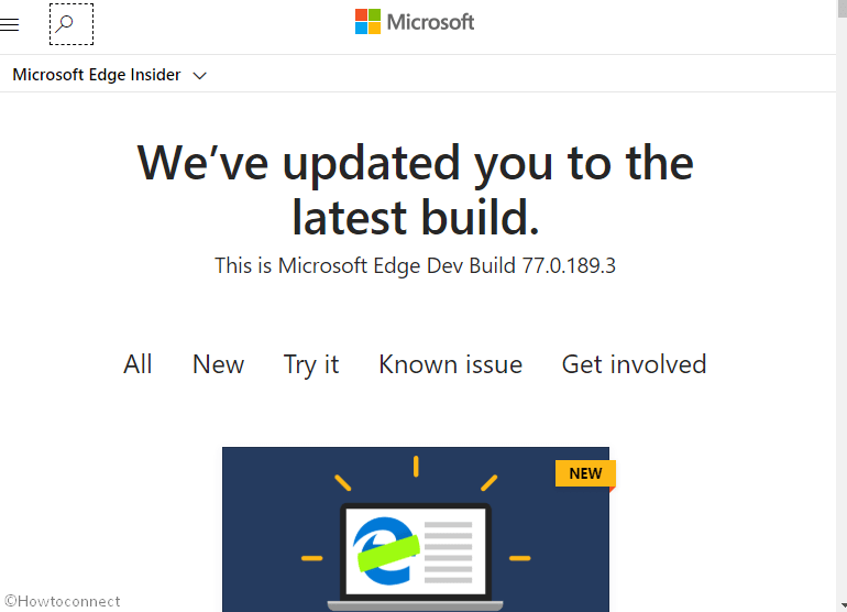 Microsoft Edge Dev Build 77.0.189.3