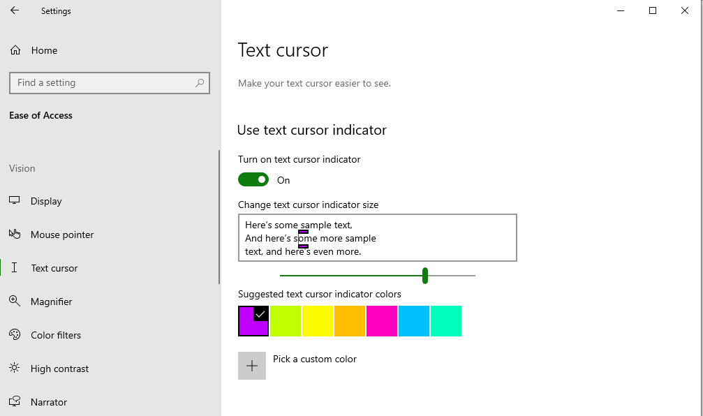 Mouse Cursor speed in Settings