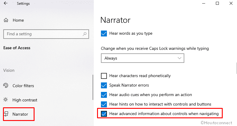 Narrator Verbosity Windows 10 1903