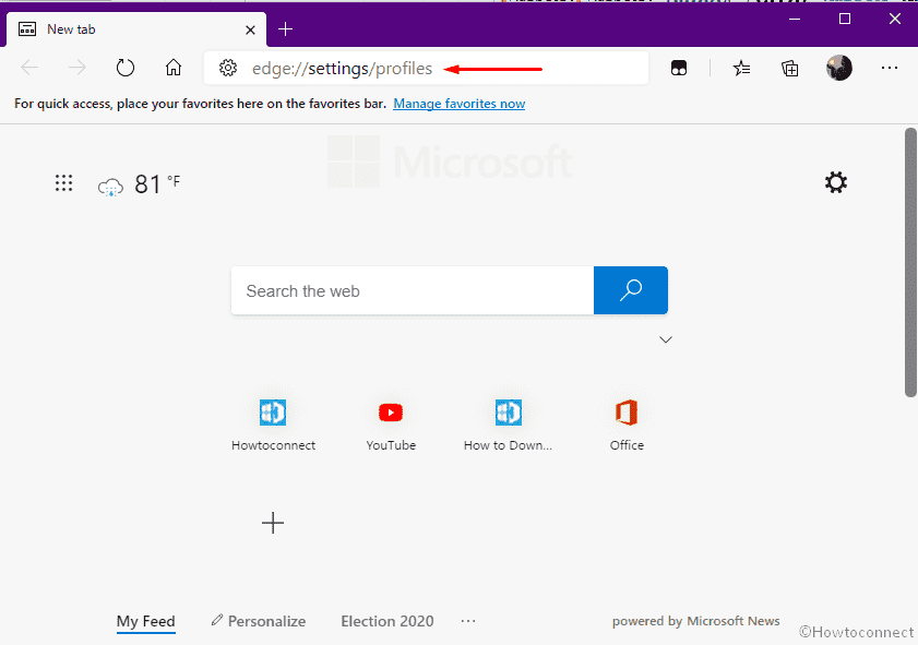 Navigate to Settings page of Edge Browser