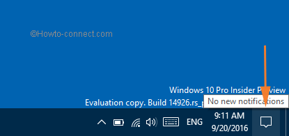 Notifications icon on Windows 10 - taskbar