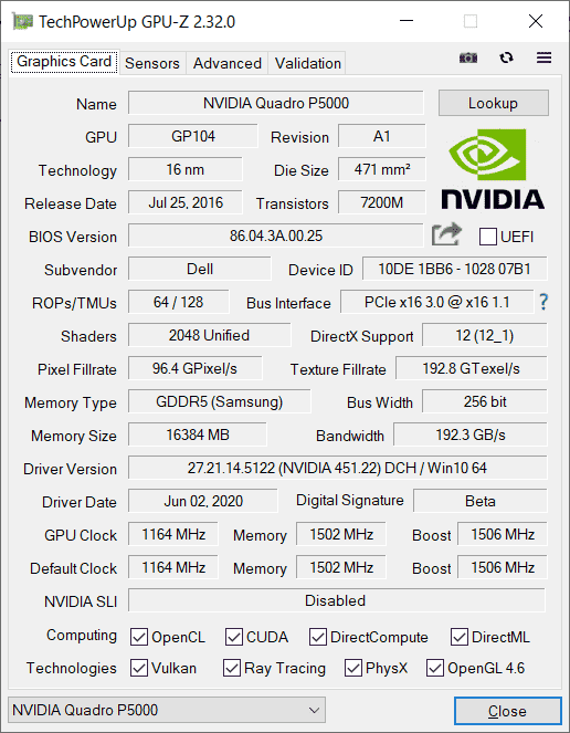 Nvidia Geforce 451.22 driver is available with Cuda 11 package