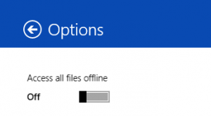 offline access files in skydrive app