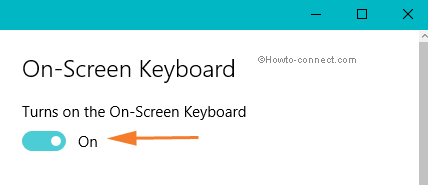 On-Screen keyboard toggle
