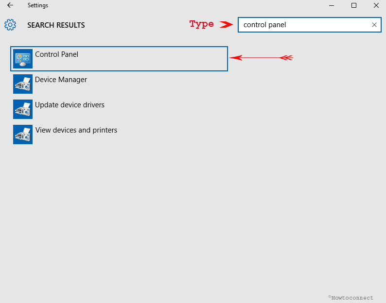 Open Control Panel on Windows 10 image