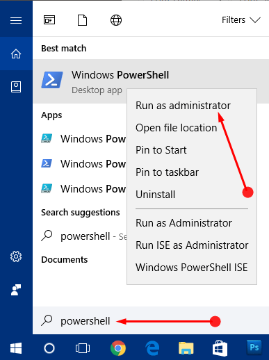 Open Elevated PowerShell on Windows 10 Picture 3