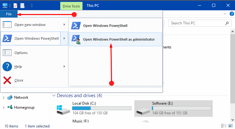 Open Elevated PowerShell on Windows 10 Picture 5