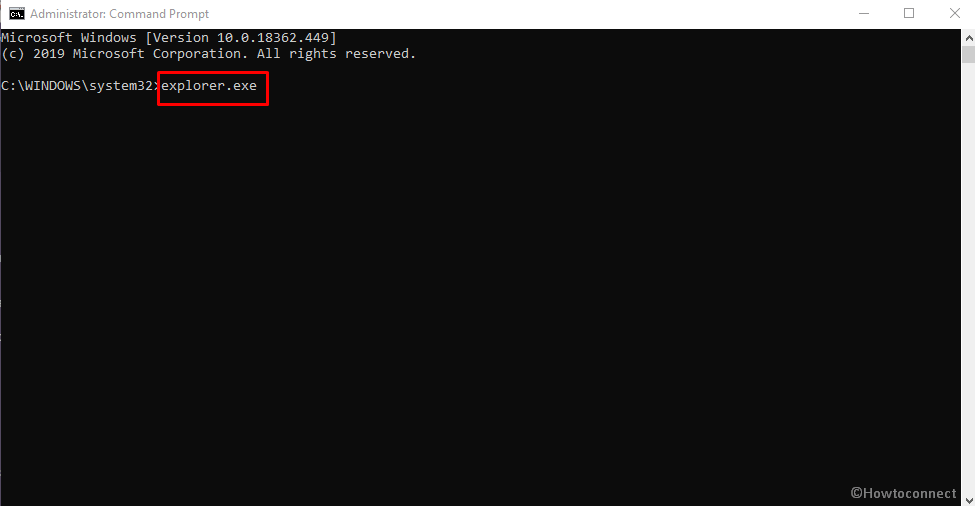 Open File Explorer in Windows 10 using command prompt