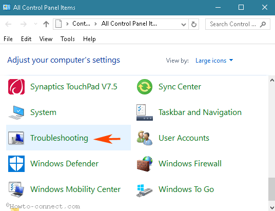 Open Troubleshooting In Windows 10 image 1