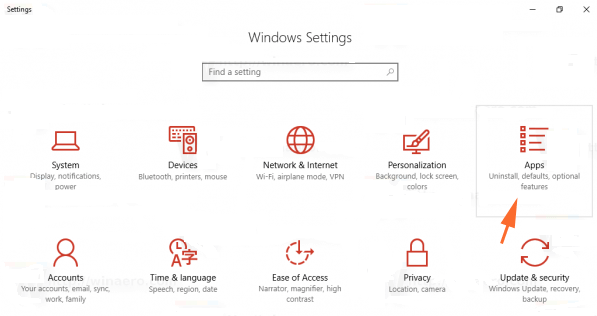 Organize Apps Settings in Windows 10 image 1
