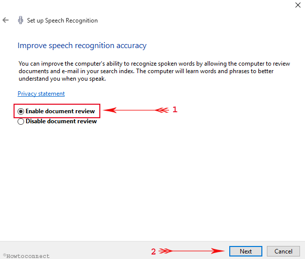 Organize Speech Recognition in Windows 10 image 6