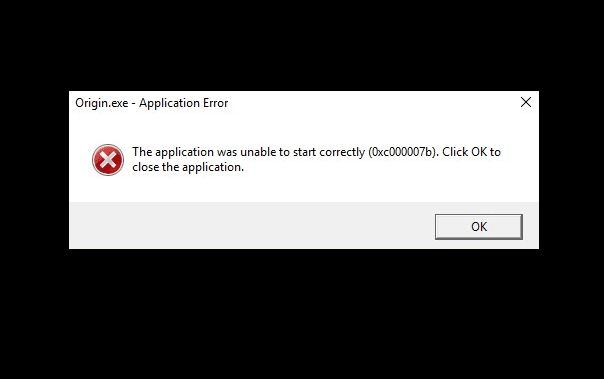 Origin Error 0xc00007b Windows 10