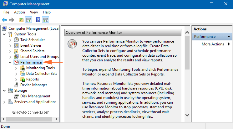 Overview of Performance Monitor in Computer Management step 8