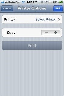 pdf printer for safari tool on iphone