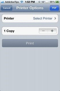 pdf printer for safari tool on iphone