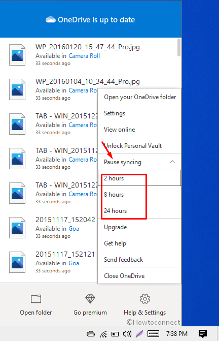 Pause and Resume onedrive Sync