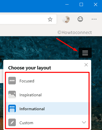 Personalize New Tab Page in Chromium Microsoft Edge Browser Pic 1