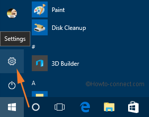 Pop up Start Menu to choose Settings