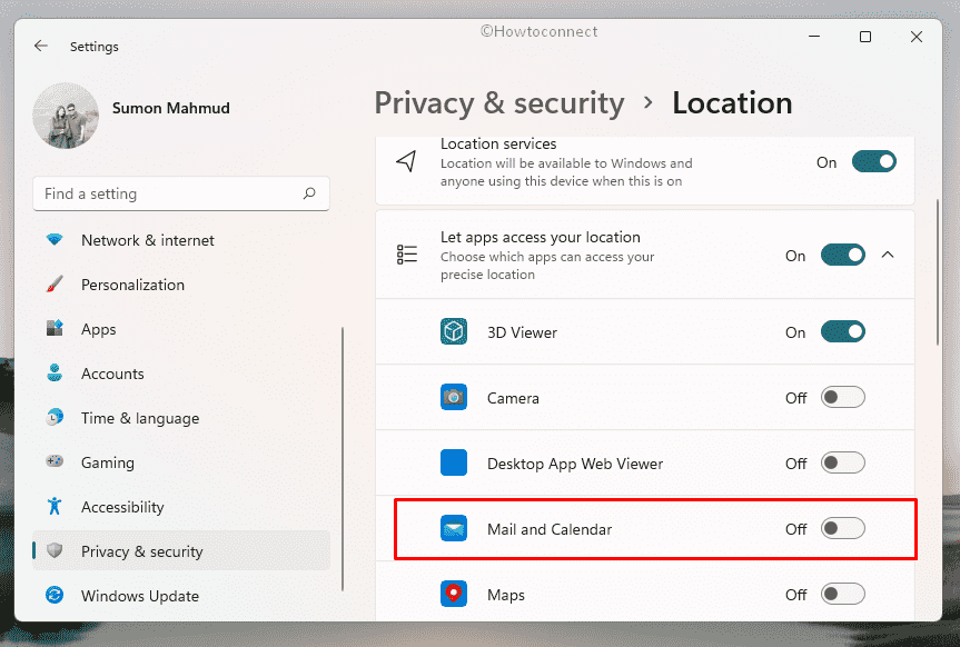 Prevent Mail app from accessing your location