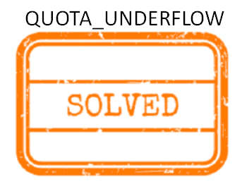 QUOTA_UNDERFLOW