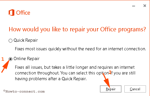 Quick and Online Repair Microsoft Office 365 in Windows 10 image 6