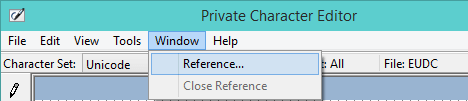 Reference Option in Window Menu