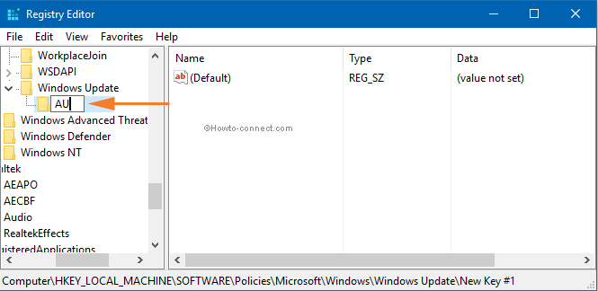 an entry Registry Editor