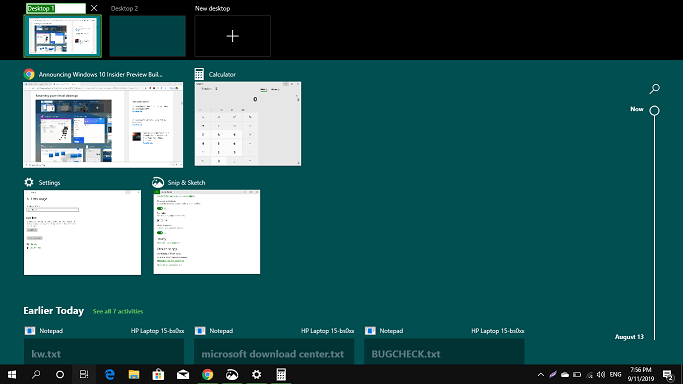 Rename virtual desktops Windows 10 2003 20H1