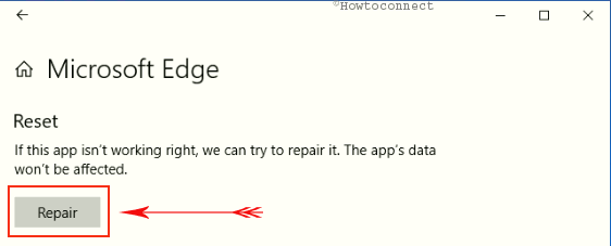 Repair Microsoft Edge