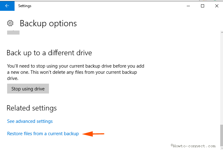 Restore Current Backup on Windows 10 picture 3