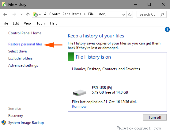 Restore Current Backup on Windows 10 picture 8