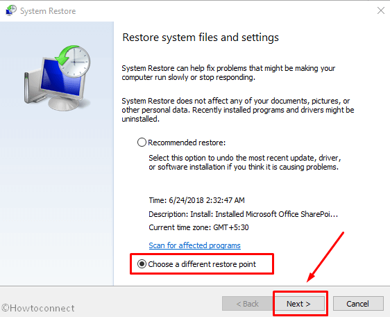 Restore your system image 1