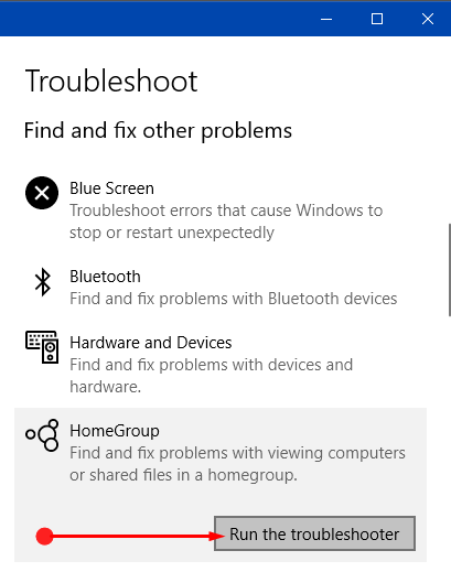 Run HomeGroup Troubleshooter in Windows 10 Picture 4