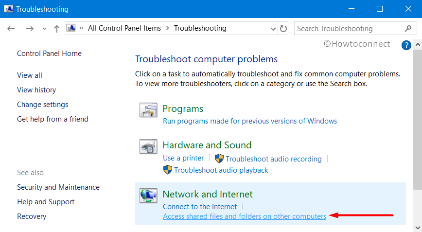 Run Shared Folder Troubleshooter in Windows 10 Picture 2