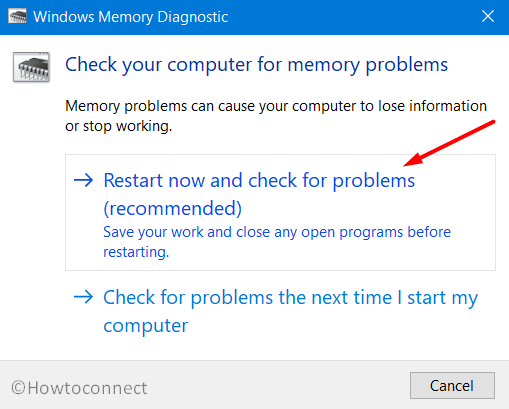 Run Windows Memory Diagnostic Tool Pic 3