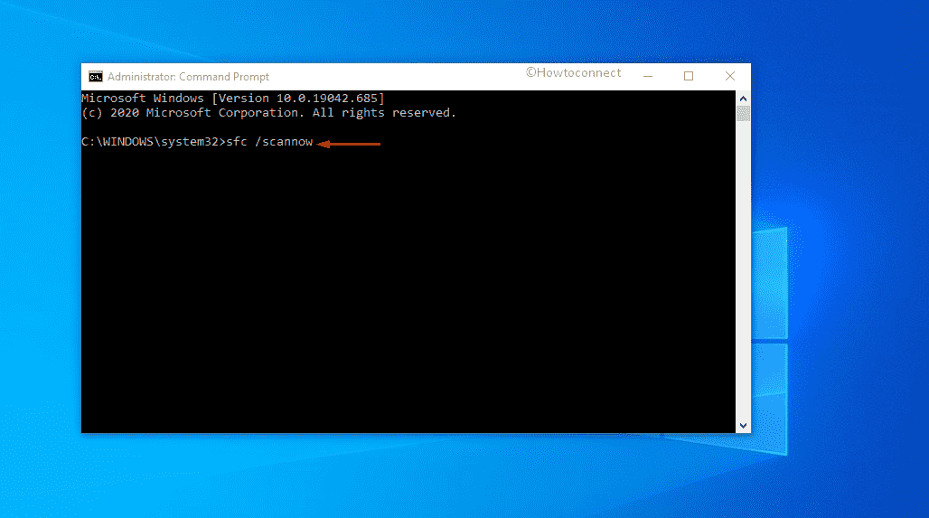 Run sfc scannow in elevated Command Prompt