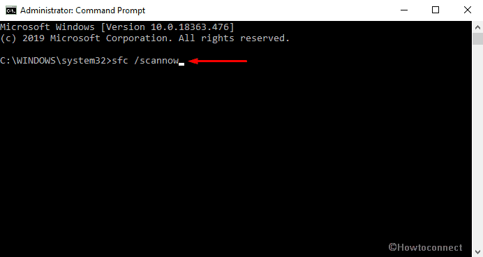 Run system file checker in elevated Command Prompt