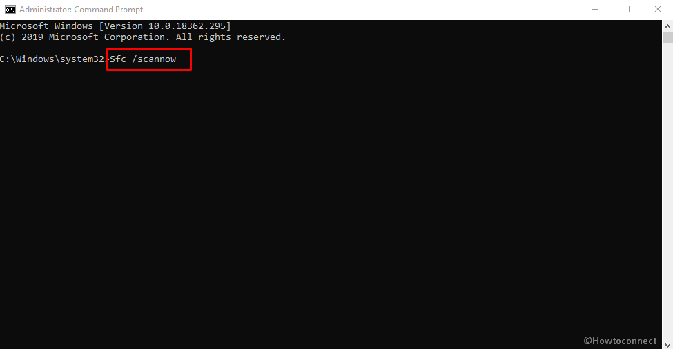 SFC /Scannow in admin command prompt