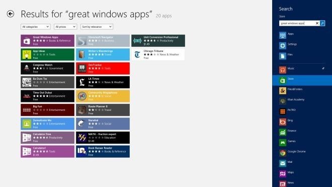 search great windows apps on store