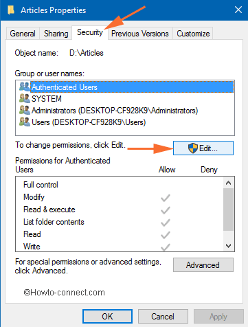 Security Tab in Pdf Files Properties