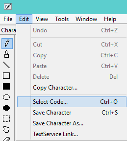 select Code Option In Edit Menu